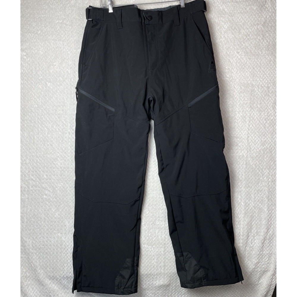 Gerry Men's Size XL Water Resistant Fleece Lined 4-Way Stretch Snow Pants Black